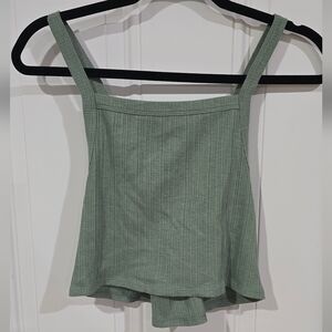 American Eagle Outfitters Green Ribbed Camisole
